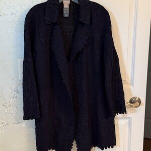 Chico's Navy Lace Women's Blazer